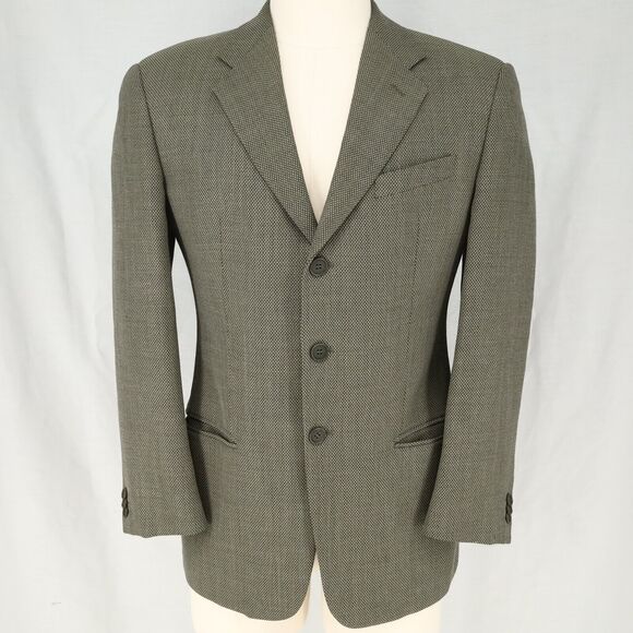 Mani Sport Coat Mens 40S Taupe Brown Wool Mens Jacket 3 Button Saks Fifth Ave - Picture 1 of 16